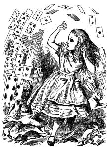 Alice playing cards