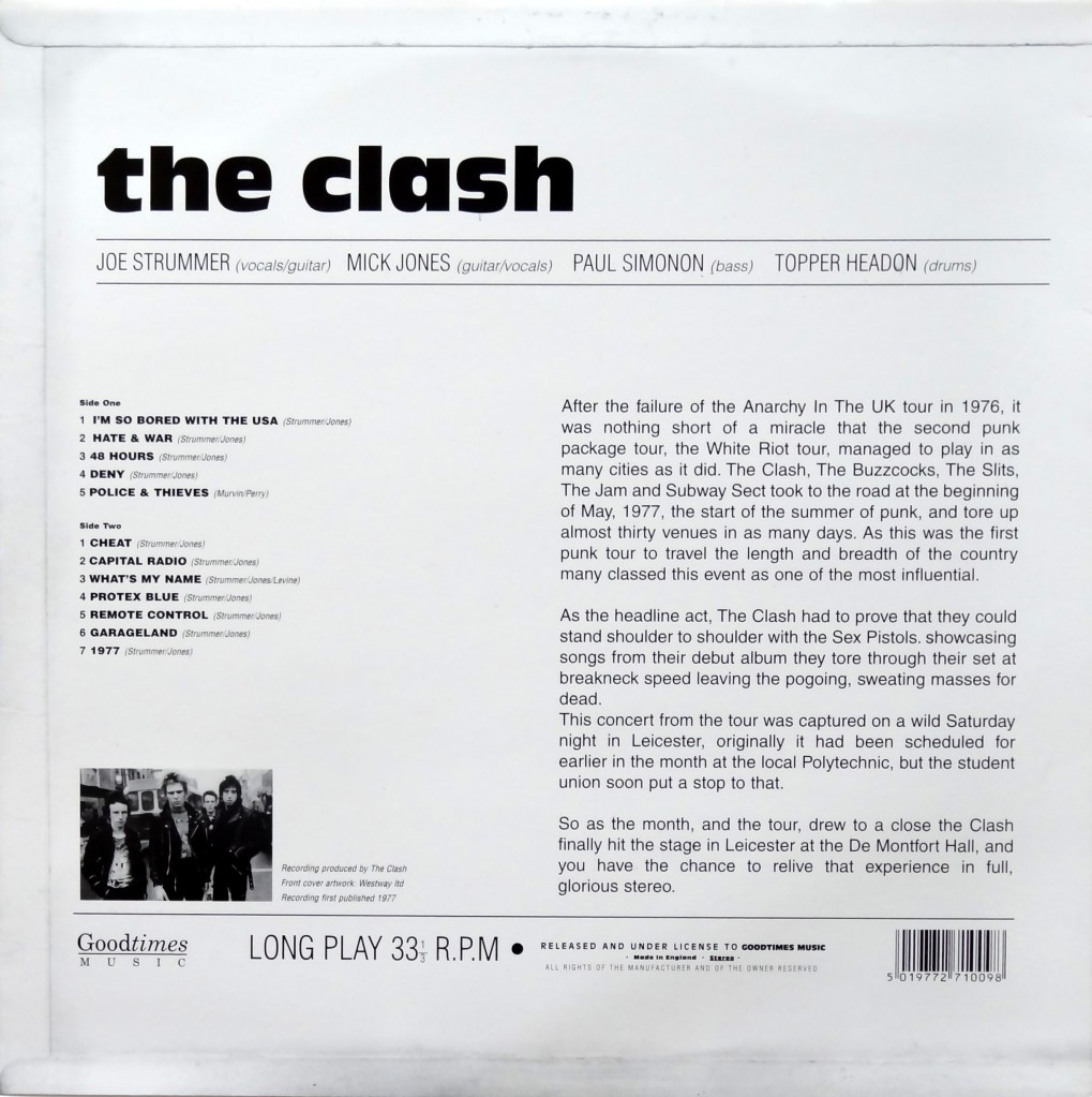 White Riot Tour From The Stacks: The Clash – White Riot Tour 1977 – Why It Matters