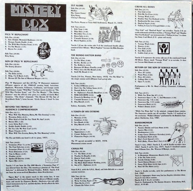 Frank Zappa Mystery Box back