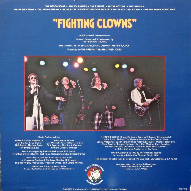 Firesign Theater Fighting Clowns back